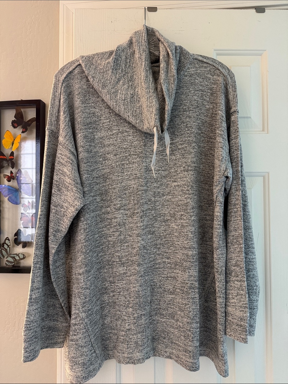 NEW Chico’s Cowl Neck Tunic Sweatshirt Size 2/L